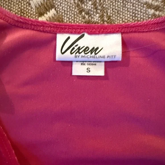 Vixen by Micheline Pitt Vibrant Pink Top - Picture 3 of 3